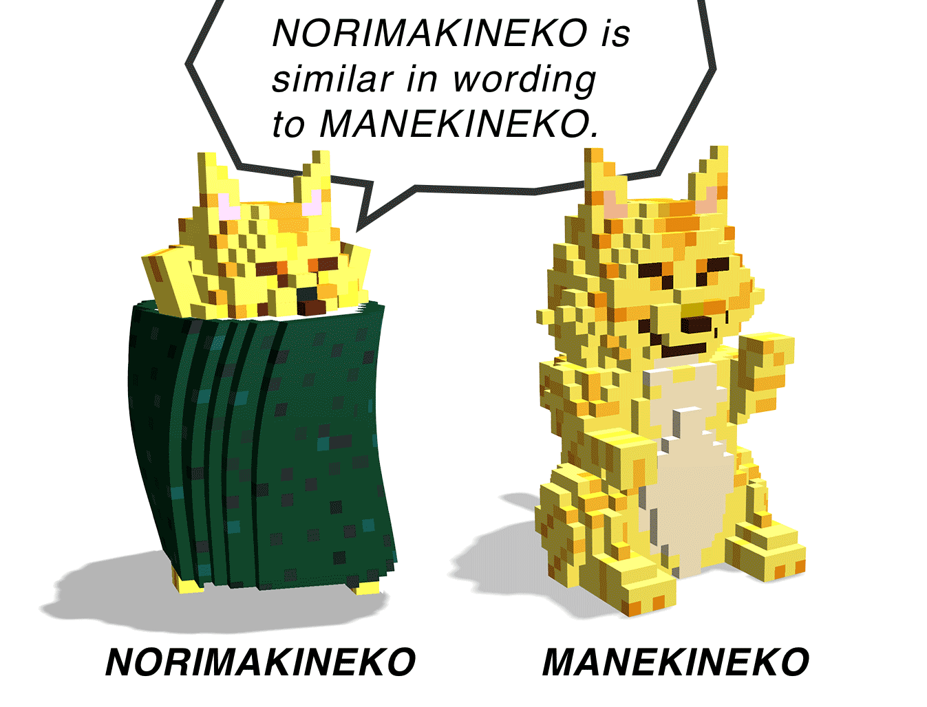 NORIMAKINEKO is similar in wording to MANEKINEKO.