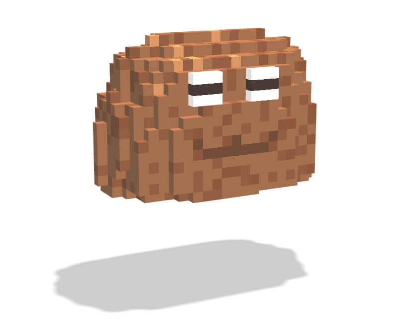 いなり寿司のキャラクター。目が二つついている。